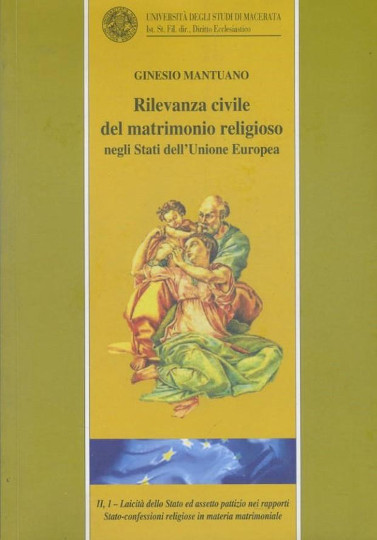 Rilevanza civile del matrimonio religioso negli Stati dell'Unione Europea - copertina