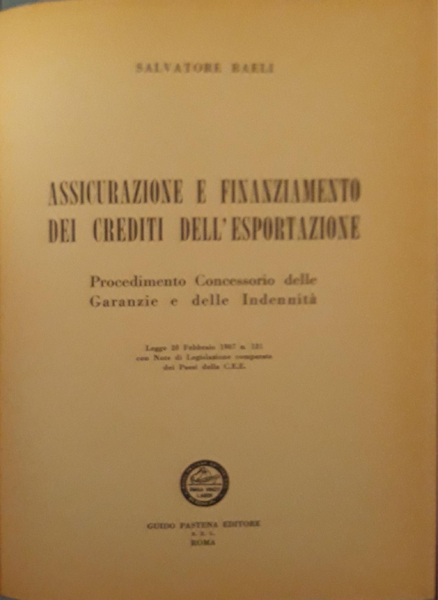 Assicurazione e finanziamento  dei crediti all'esportazione - copertina