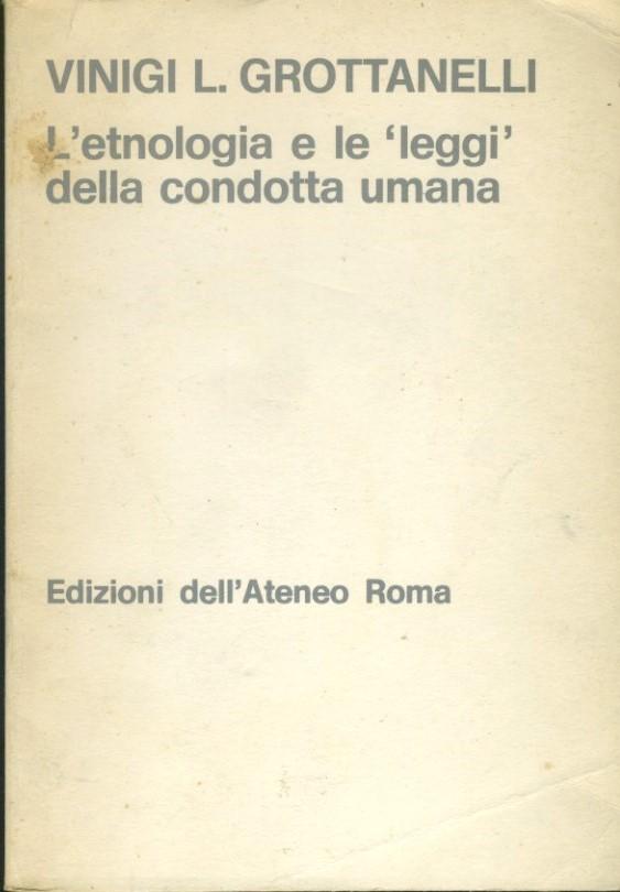 L'etnologia e le "leggi" della condotta umana - copertina