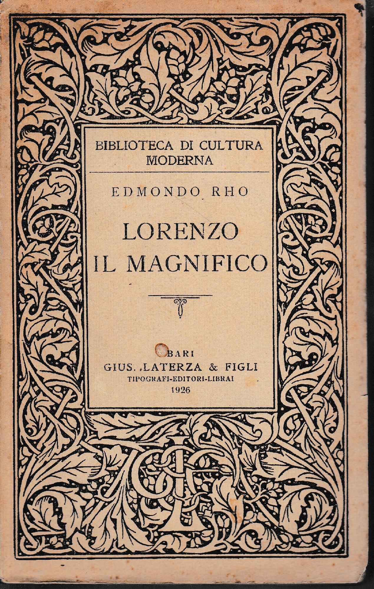 Lorenzo il Magnifico - copertina