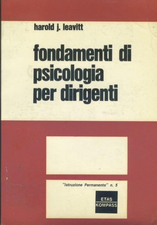 Fondamenti di psicologia per dirigenti - copertina