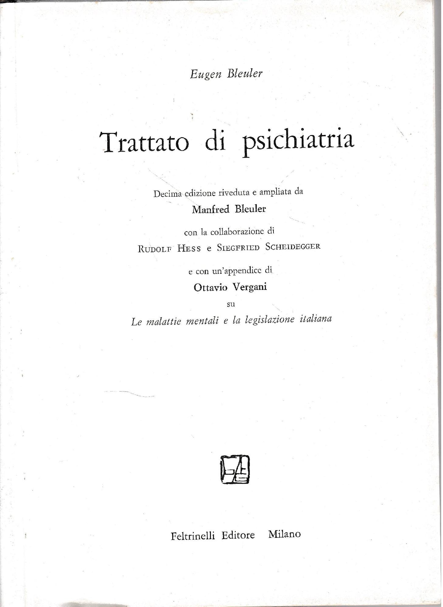 Trattato di psichiatria - copertina
