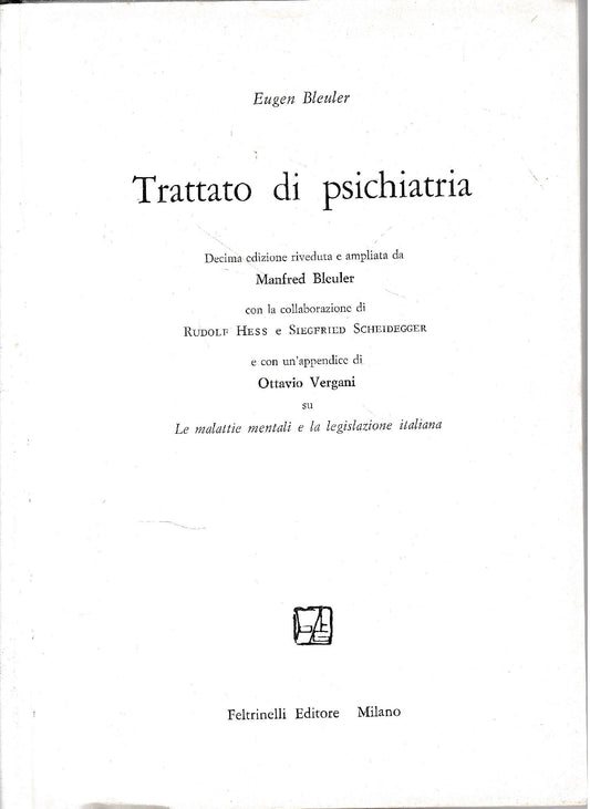 Trattato di psichiatria - copertina