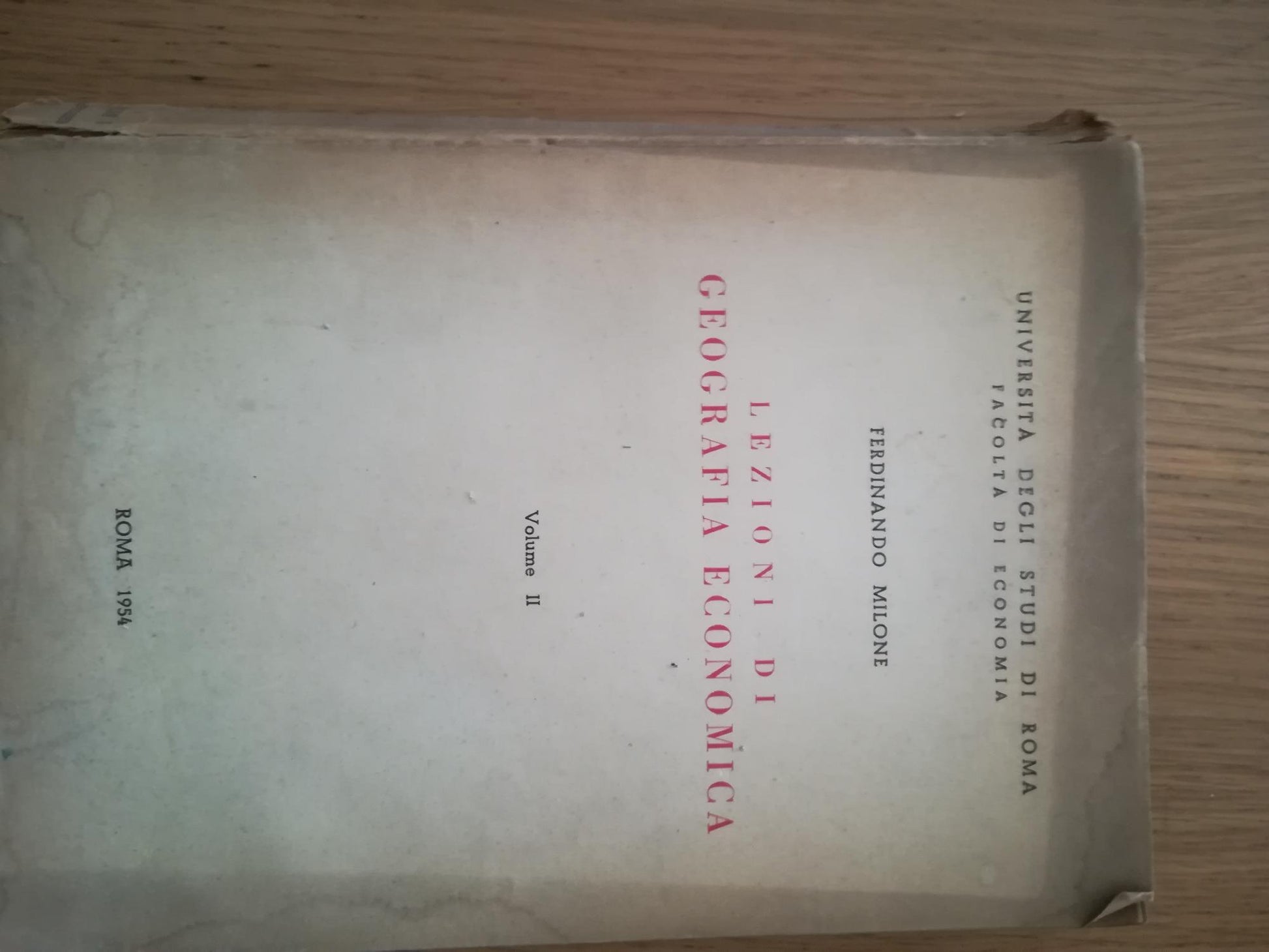 Lezioni di geografia economica Vol.II - copertina