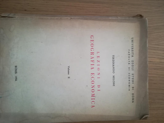 Lezioni di geografia economica Vol.II - copertina