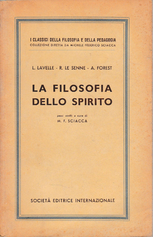 La filosofia dello spirito - copertina
