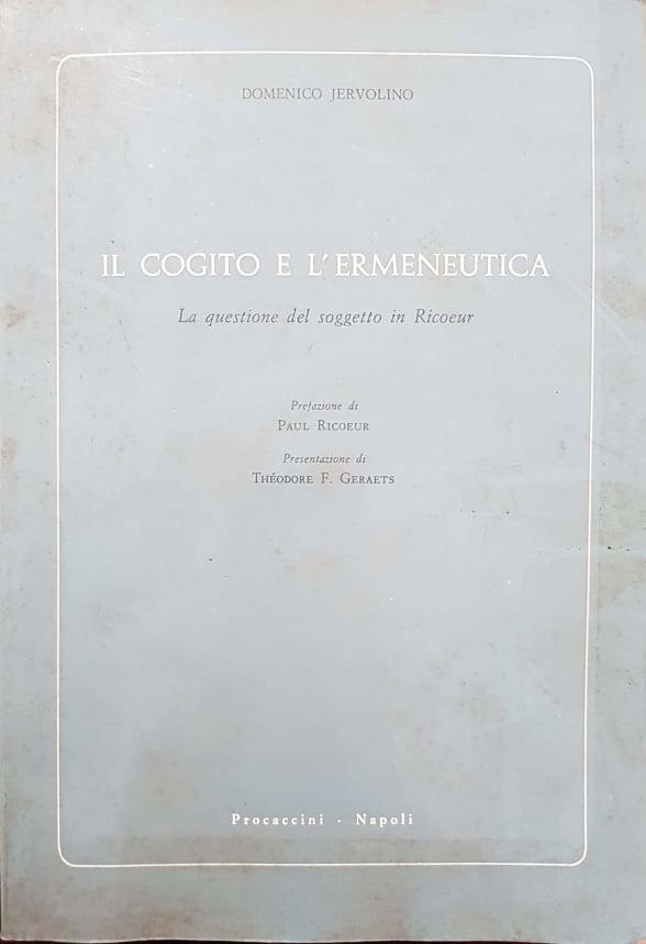 Il cogito e l'ermeneutica - copertina