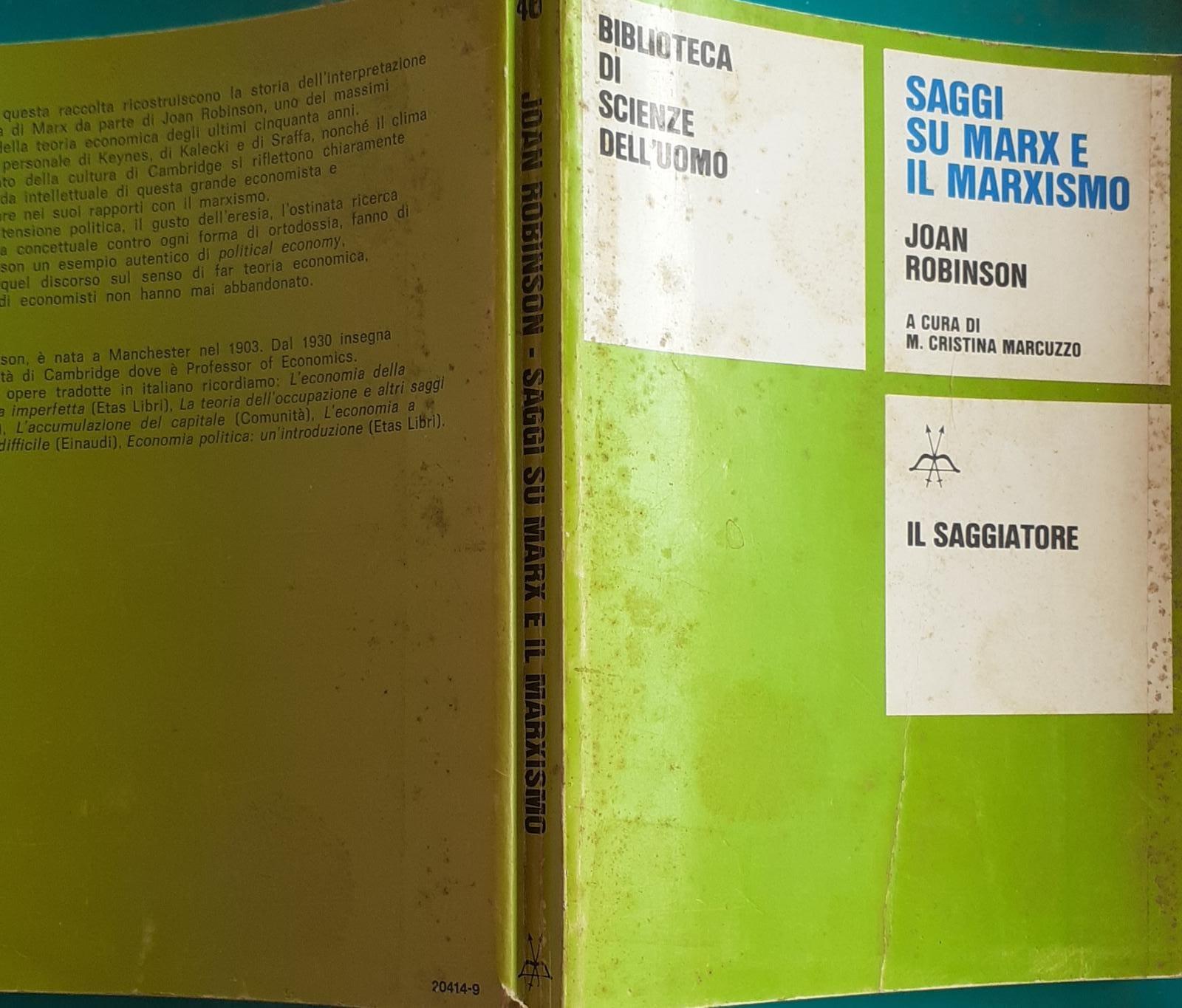 Saggi su marx e il marxismo - copertina