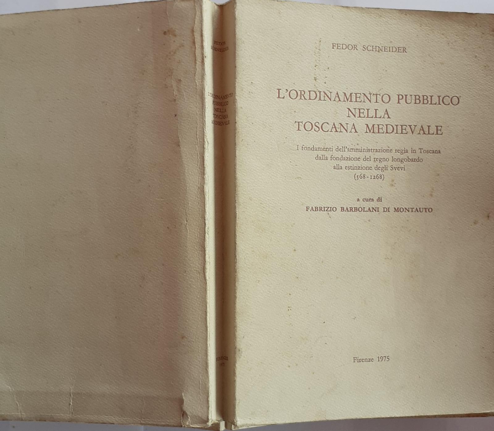 L'ordinamento pubblico nella toscana medievale - copertina