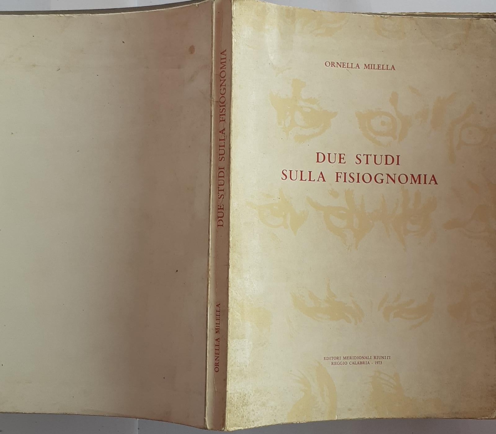 Due studi sulla fisiognomia - copertina