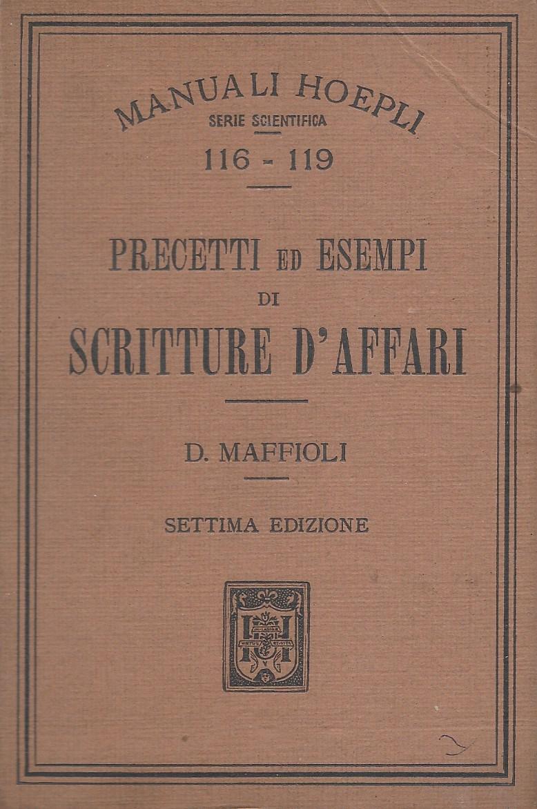 Precetti ed esempi di scritture d'affari - copertina