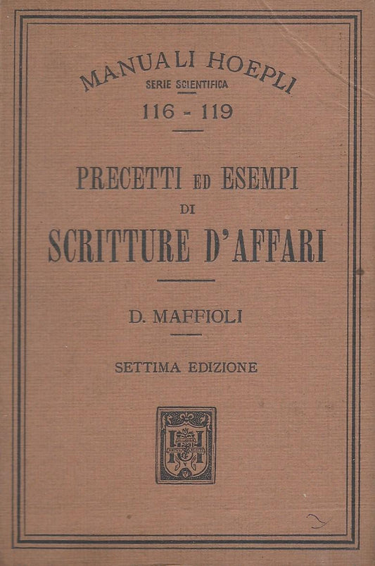 Precetti ed esempi di scritture d'affari - copertina