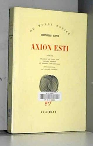 Axion esti - copertina