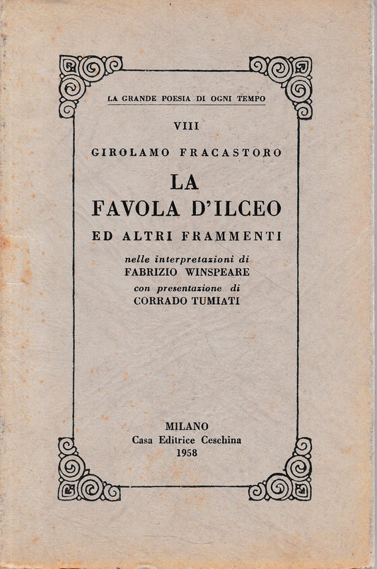 La favola d'Ilceo ed altri frammenti - copertina
