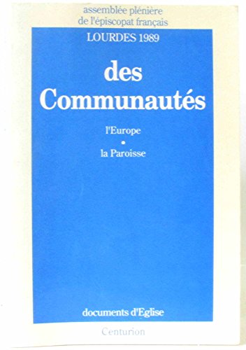 Des communautés: l'europe, la paroisse - copertina