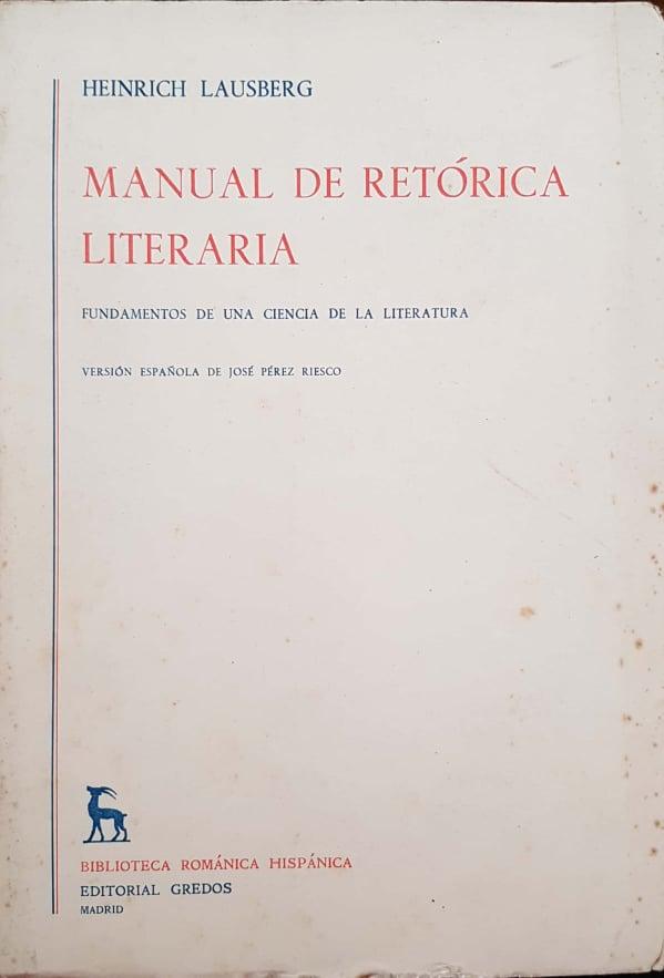 Manual de retorica literaria. (Vol 1) - copertina