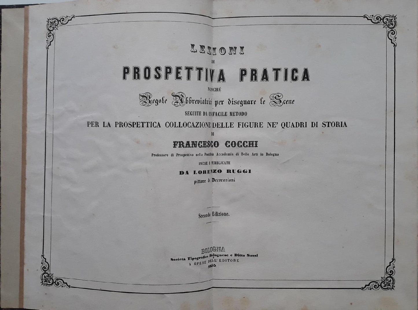 Lezioni di prospettiva pratica nonchè regole abbreviatrici per disegnare le scene - copertina