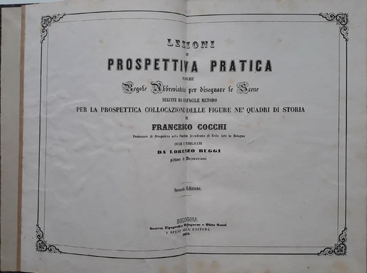 Lezioni di prospettiva pratica nonchè regole abbreviatrici per disegnare le scene - copertina