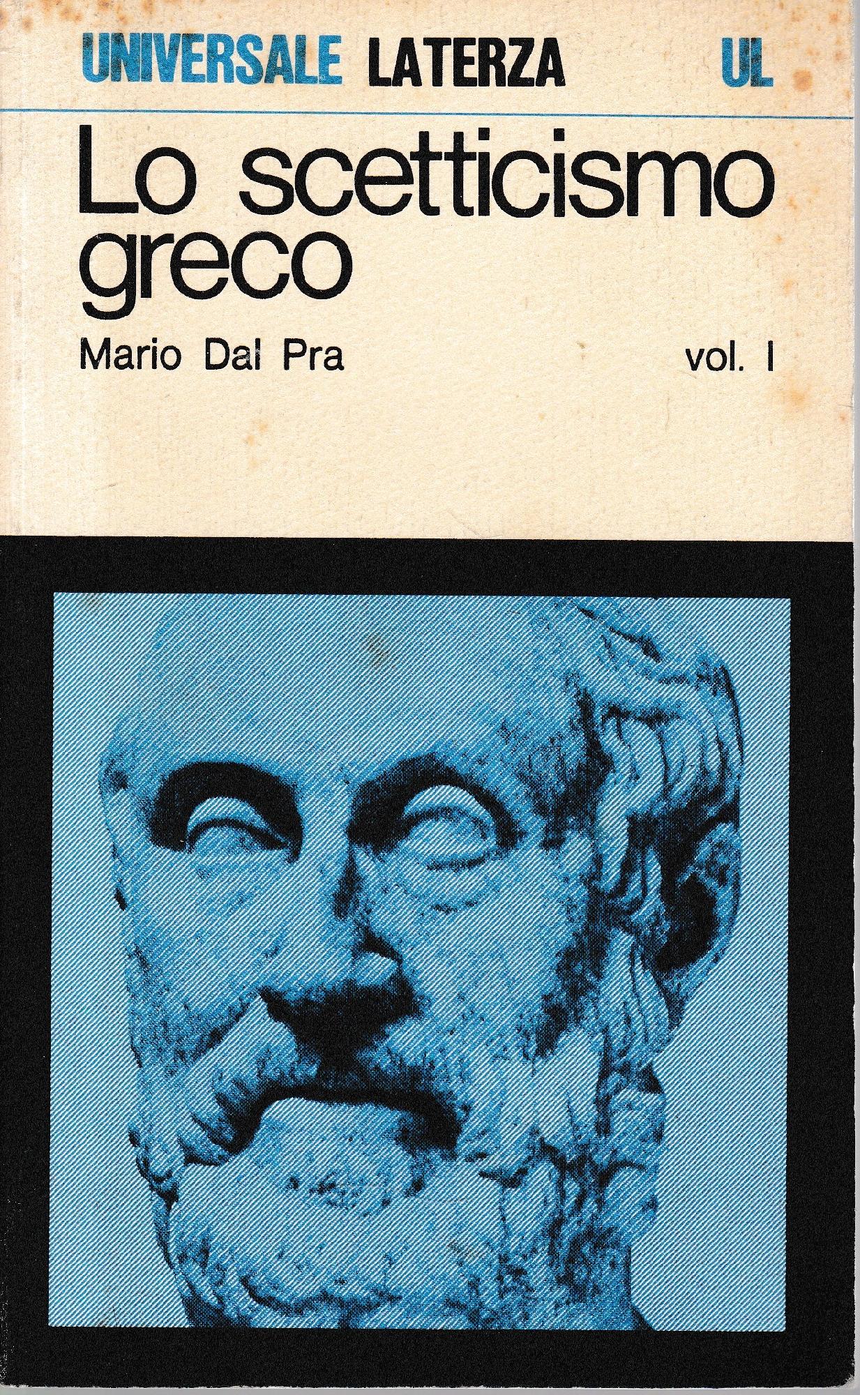 Lo scetticismo greco vol. 1° - copertina