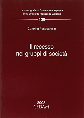 Il recesso nei gruppi di società - copertina