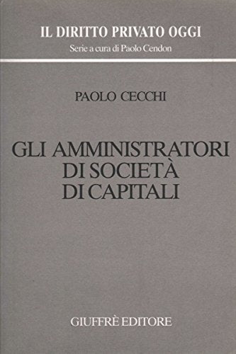 Gli amministratori di società di capitali - copertina