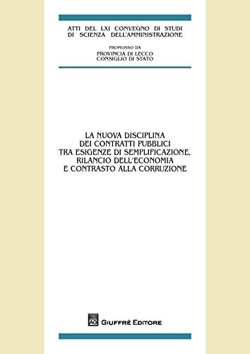 Nuova disciplina dei contratti pubblici - copertina