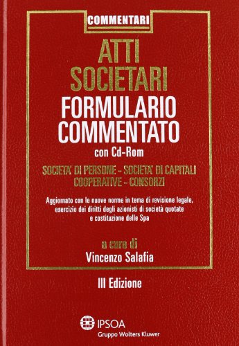 Atti societari - Formulario e Commentario - copertina