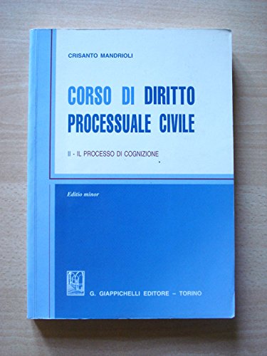 Corso di diritto processuale civile. Ediz. minore. Il processo di cognizione (Vol. 2) - copertina