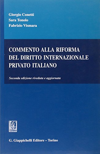 Commento alla riforma del diritto internazionale privato italiano - copertina