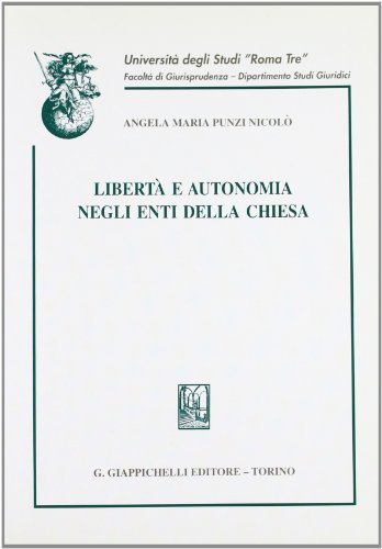 Libertà e autonomia negli enti della Chiesa - copertina