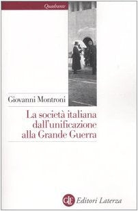 La società italiana dall'unificazione alla Grande Guerra - copertina