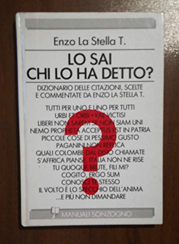 Lo Sai chi lo ha detto? - copertina