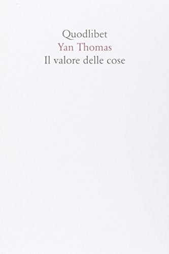 Il valore delle cose - copertina