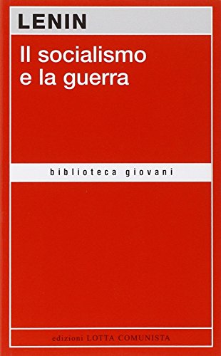 Il socialismo e la guerra - copertina