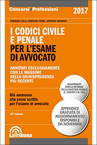 I codici civile e penale. Per l'esame di avvocato - copertina
