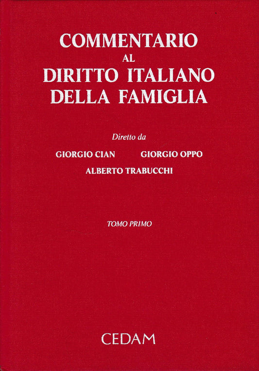 Commentario al diritto italiano della famiglia. Vol. I - copertina