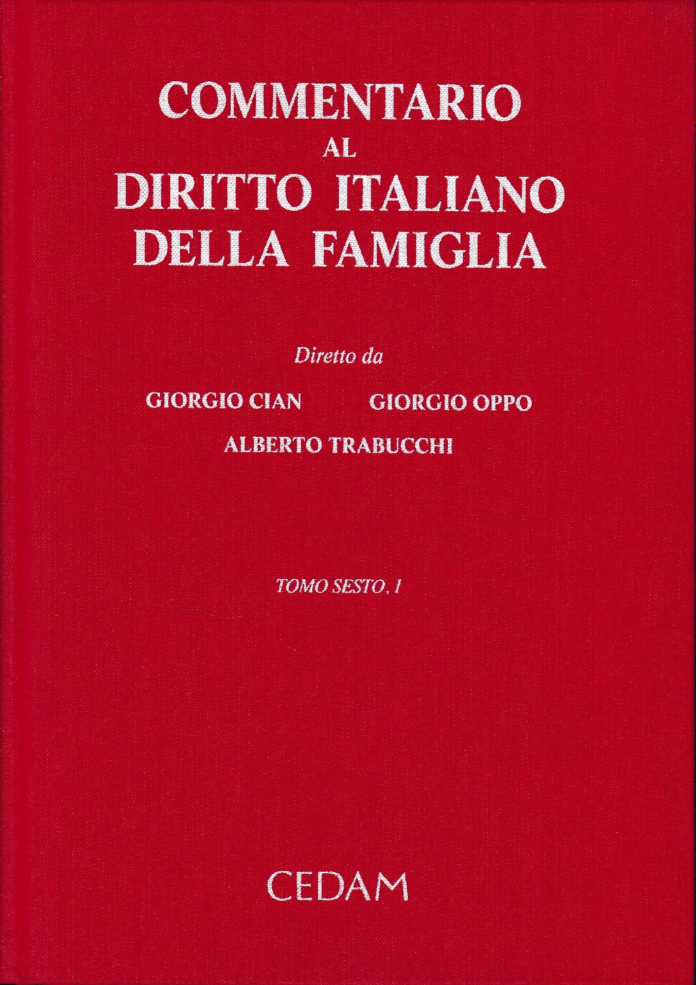 Commentario al diritto italiano della famiglia. Vol. 6/1. - copertina