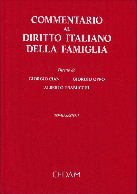 Commentario al diritto italiano della famiglia. Vol. 6/1. - copertina