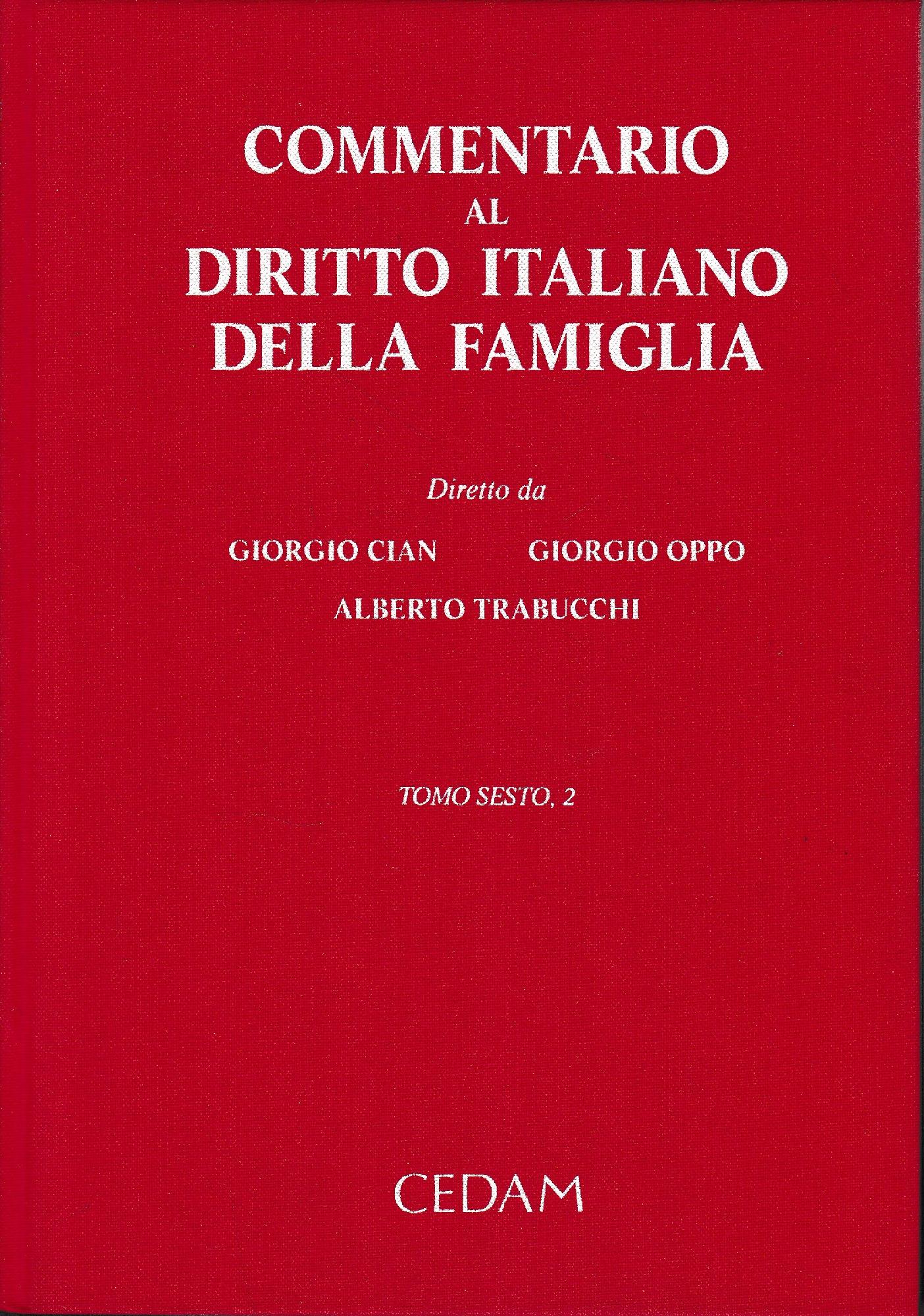 Commentario al diritto italiano della famiglia. Vol. 6/2 - copertina
