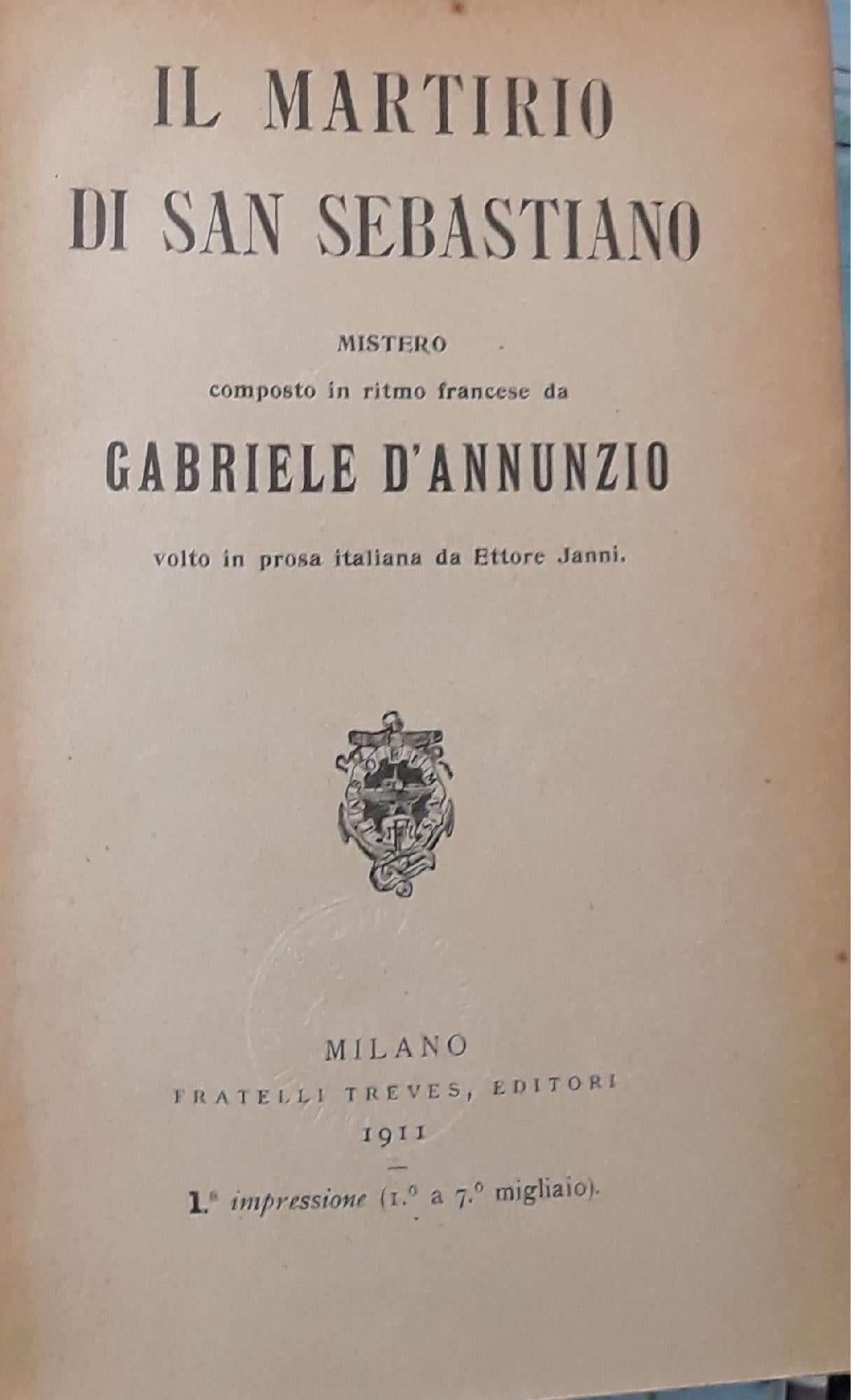 Il Martirio di San Sebastiano - copertina