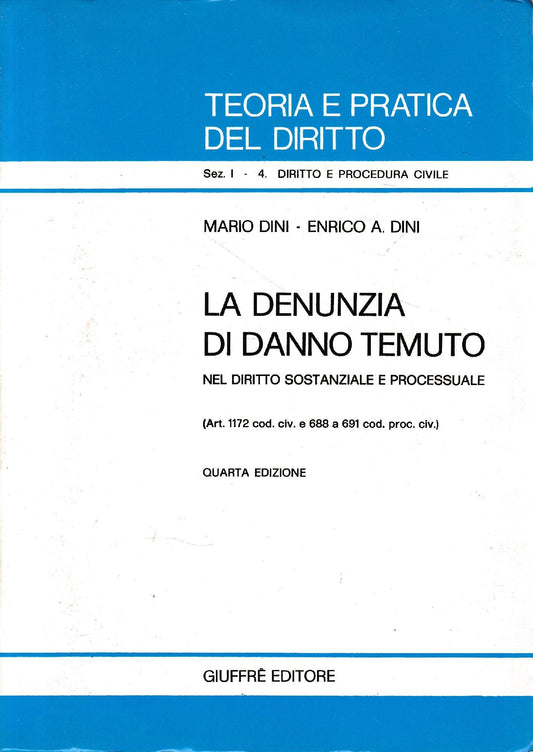 La denunzia di danno temuto - copertina