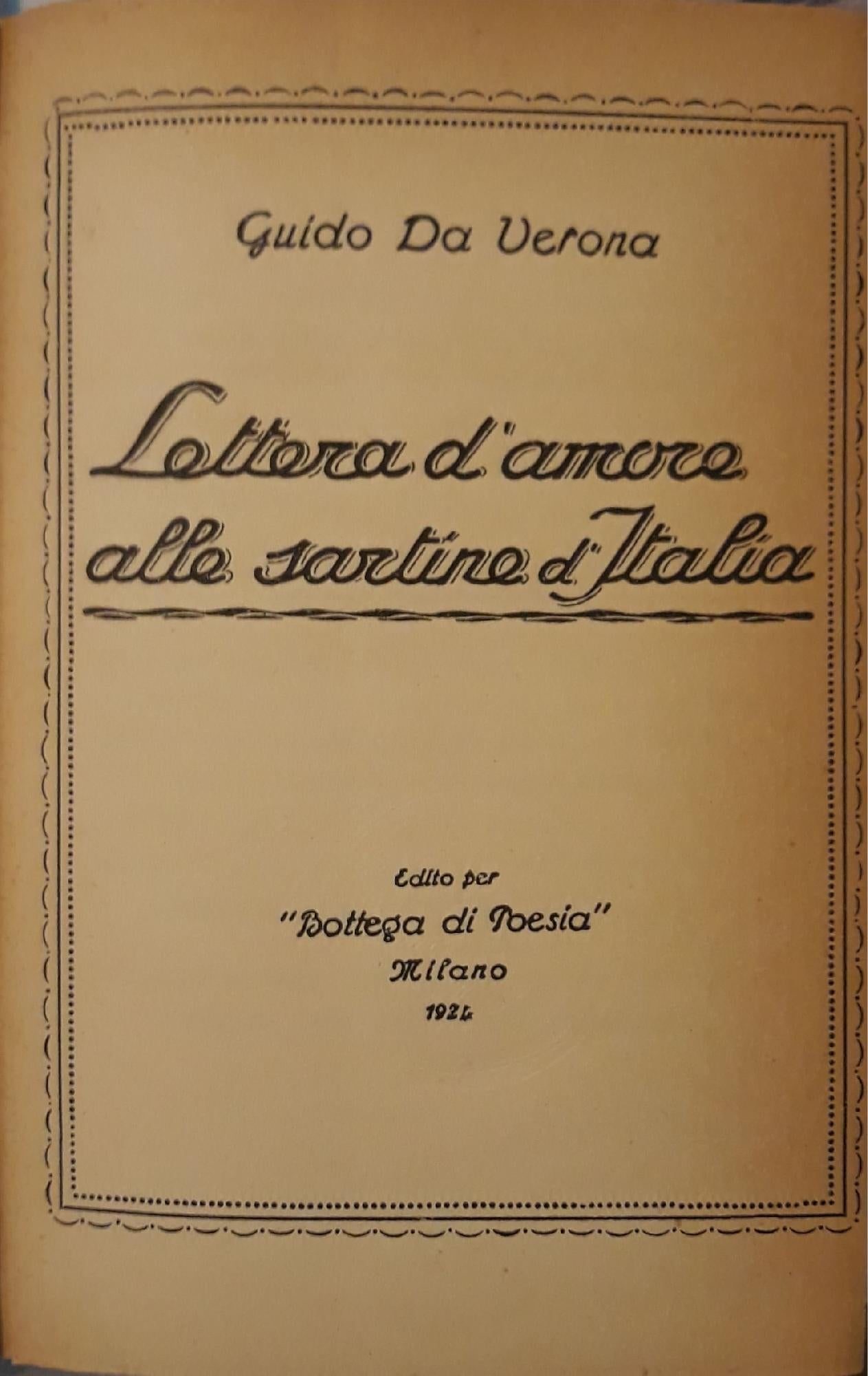 Lettera d'amore alle sartine d'Italia - copertina