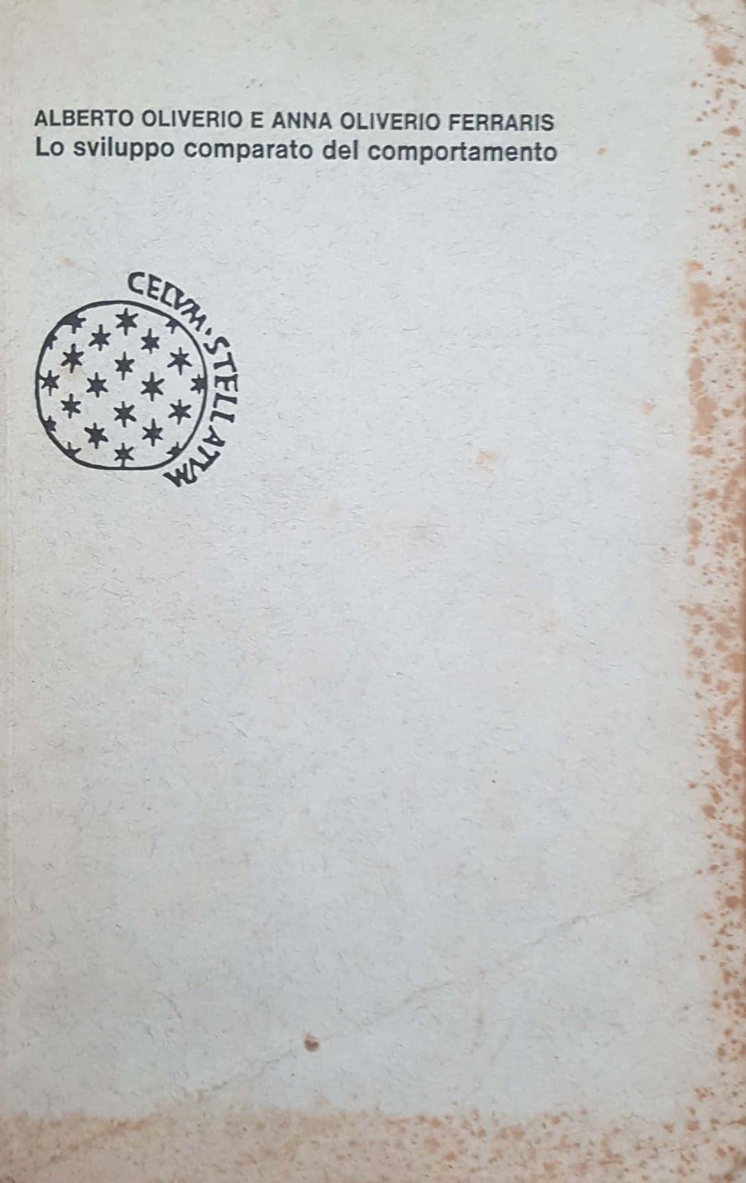 Lo sviluppo comparato del comportamento - copertina