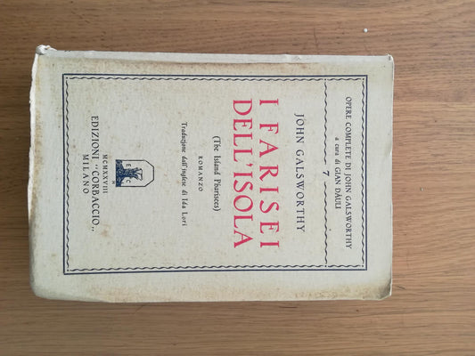 I farisei dell'isola - copertina