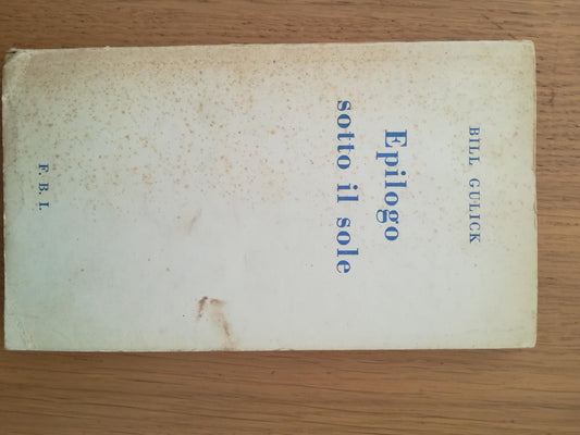 Epilogo sotto il sole - copertina