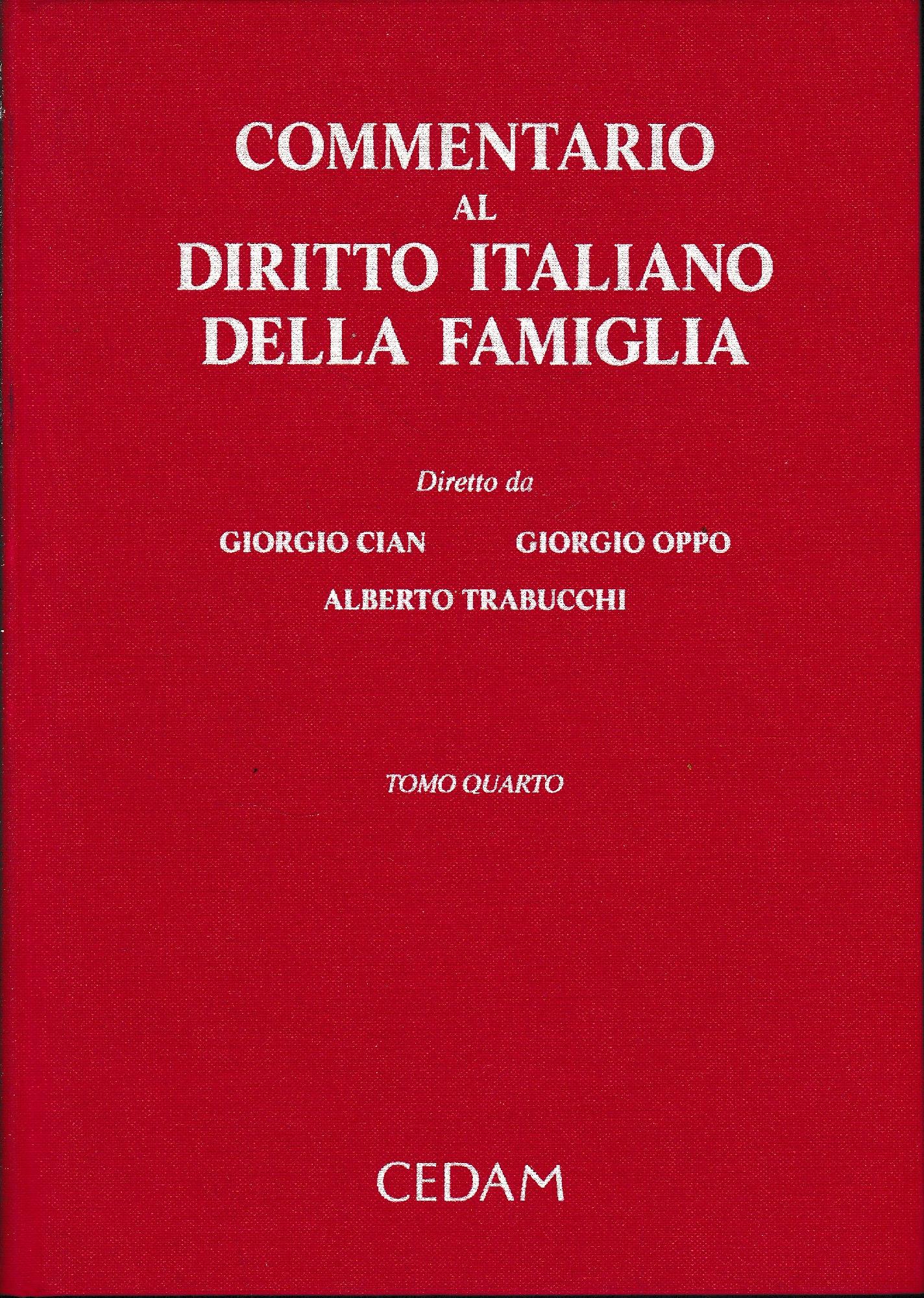 Commentario al Diritto Italiano della Famiglia (vol. 4) - copertina