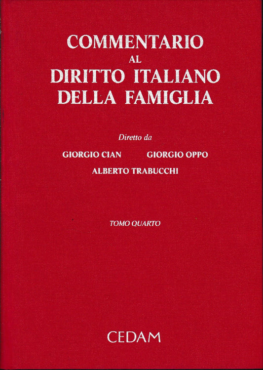 Commentario al Diritto Italiano della Famiglia (vol. 4) - copertina