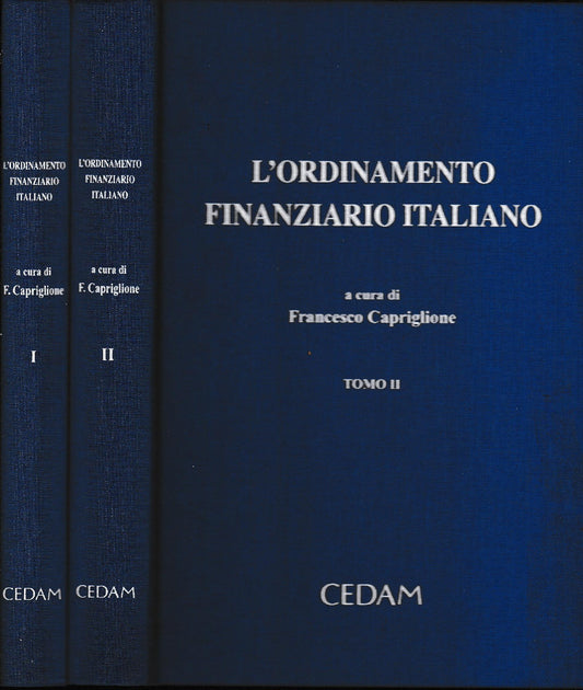 L'ordinamento finanziario italiano. Due volumi. - copertina