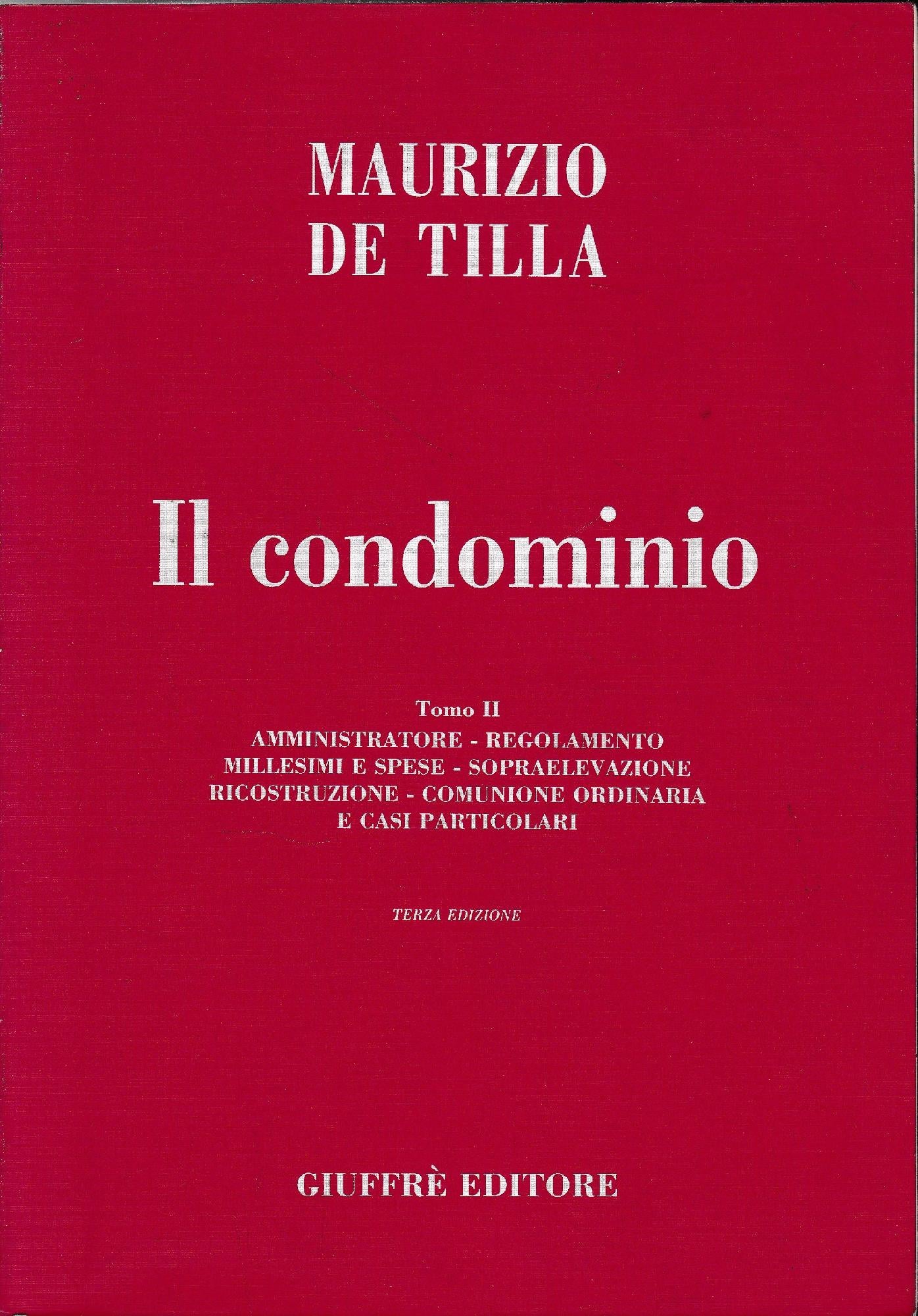 Il condominio, tomo II. Un volume. - copertina
