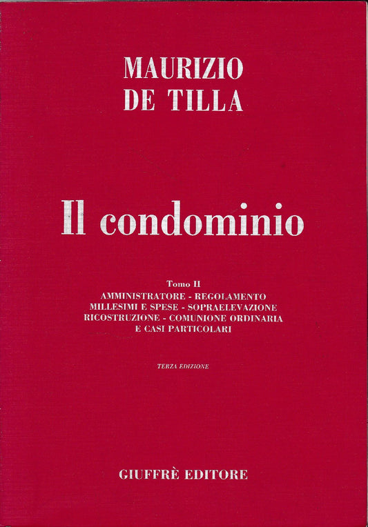 Il condominio, tomo II. Un volume. - copertina